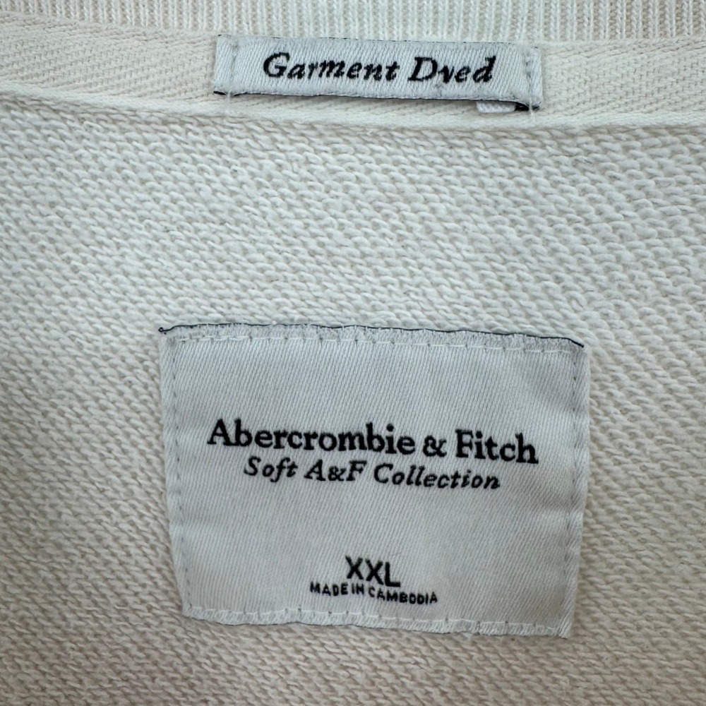 Abercrombie & Fitch Soft A&F Collection XXL Garment Dyed Tie Dye‎ Sweatshirt Tan - Picture 9 of 10